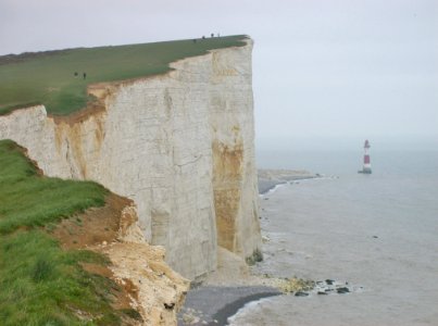 Beachy Head, misty afternoon photo