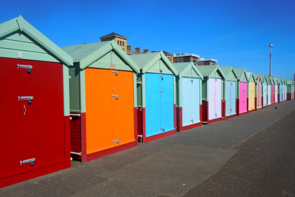 Beach Huts at King's Esplanade, Hove (September 2018)