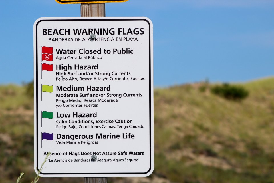 Beach Warning Sign