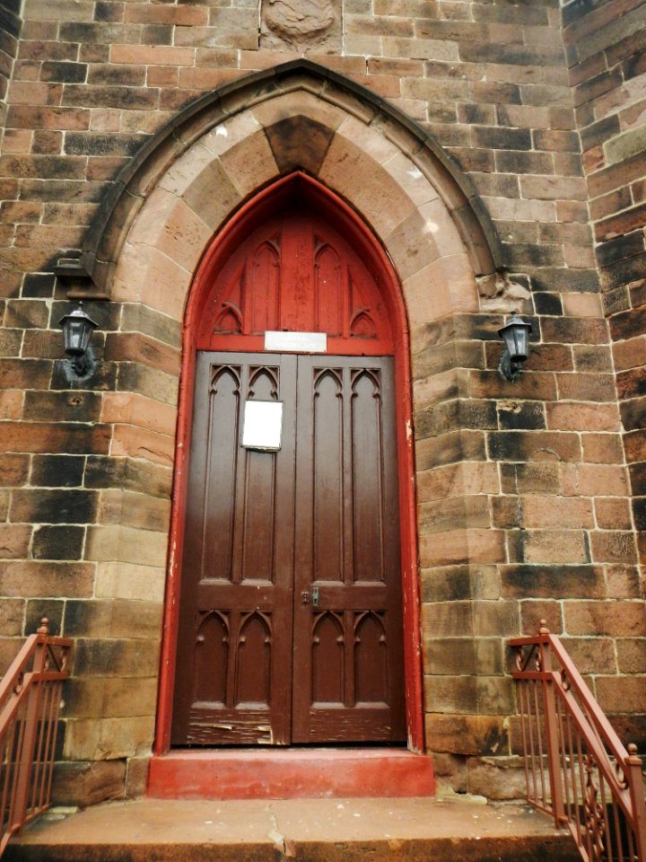 Belleville Dutch Reform Ch historic site east door jeh