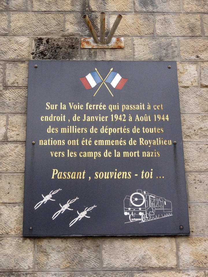Belleu (Aisne) memorial voie ferrée déportés 1944 (03), plaque