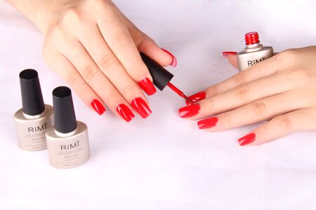 Beauty products hand