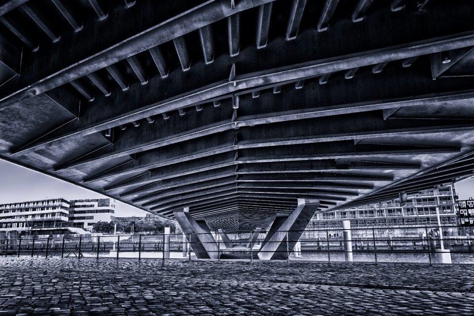 Construction steel scaffolding underpass