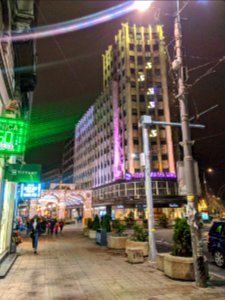 Belgrade, street view in night time