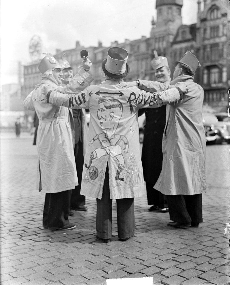 Belgie tegen Nederland 2-0, Nederlandse supporters van Kees Rijvers, Bestanddeelnr 903-9151