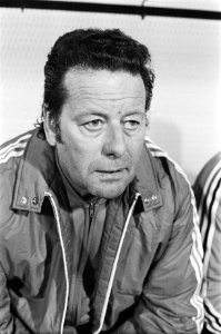 Belgie tegen Nederland 1-2, Belgie, trainer Guy Thijs kop, Bestanddeelnr 928-5992