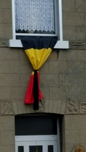 Belgian flag after terrorist attacks