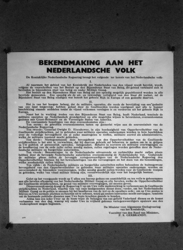 Bekendmaking aan het Nederlandse Volk betreffende de bevoegdheden van het Milita, Bestanddeelnr 935-2444