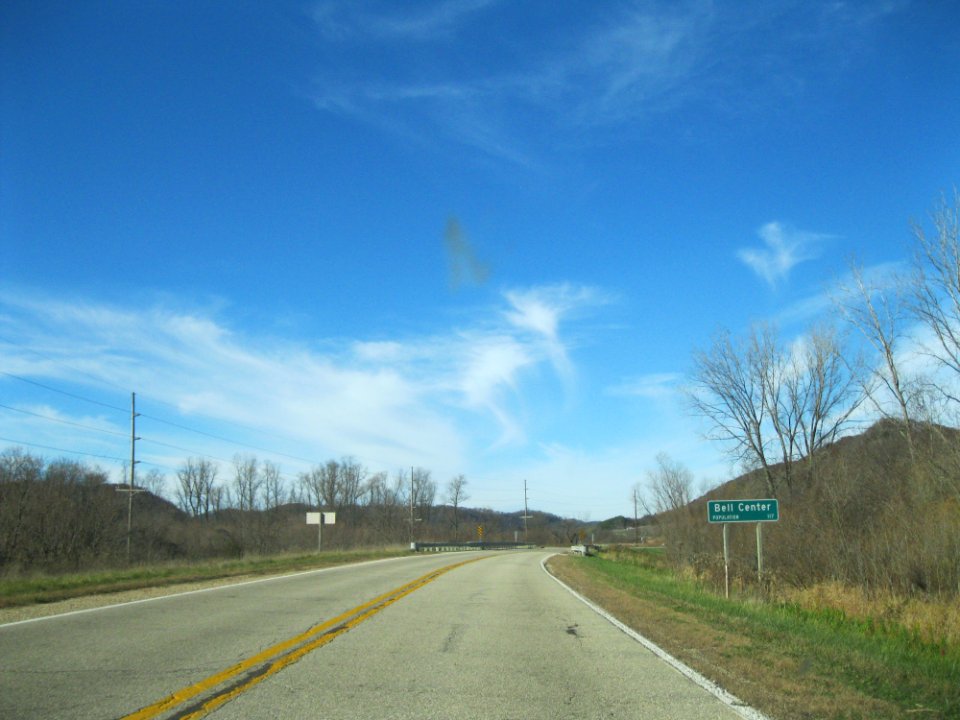 Bell Center, WI from the south