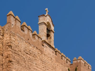 Bell gable and wall, Alcazaba, Almeria, Spain photo