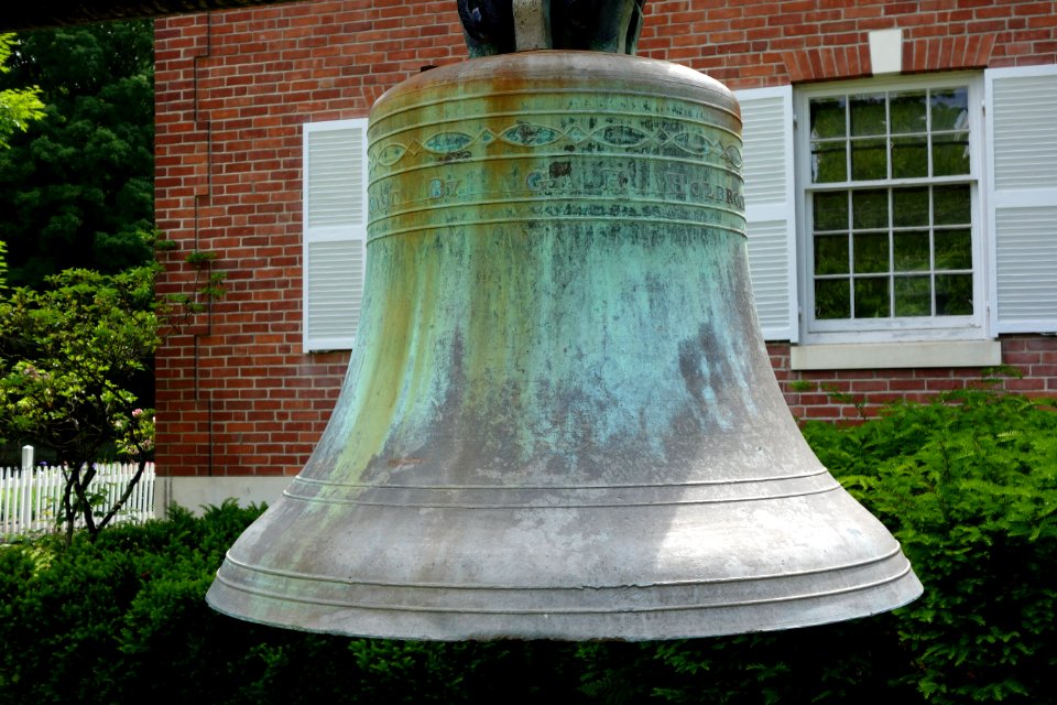 Bell cast by George H. Holbrook, East Medway, MA, 1841 - Historical Society of Windham County - Newfane, Vermont - DSC08448