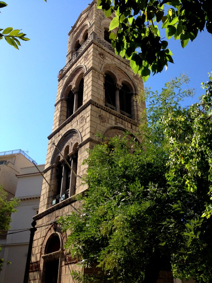 Bell tower of the Russian church in Athens