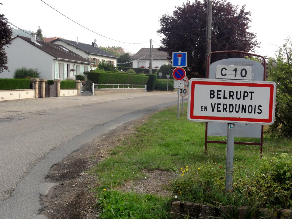 Belrupt-en-Verdunois (Meuse) city limit sign