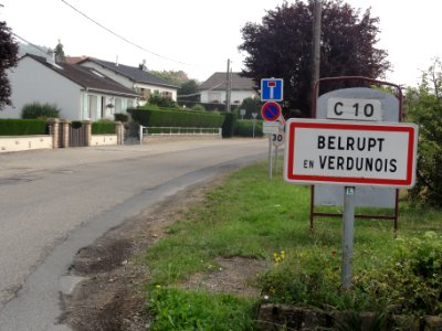 Belrupt-en-Verdunois (Meuse) city limit sign