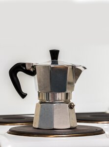 Old italian coffee machine make coffee italy photo