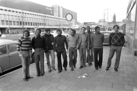 Benfica in Rotterdam voor Europacupwedstrijd tegen Feyenoord Benficaspelers, Bestanddeelnr 925-4363