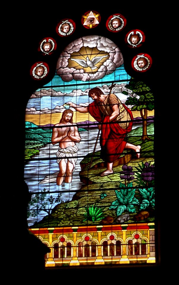 Beloit John the Baptist church Baptism window 1