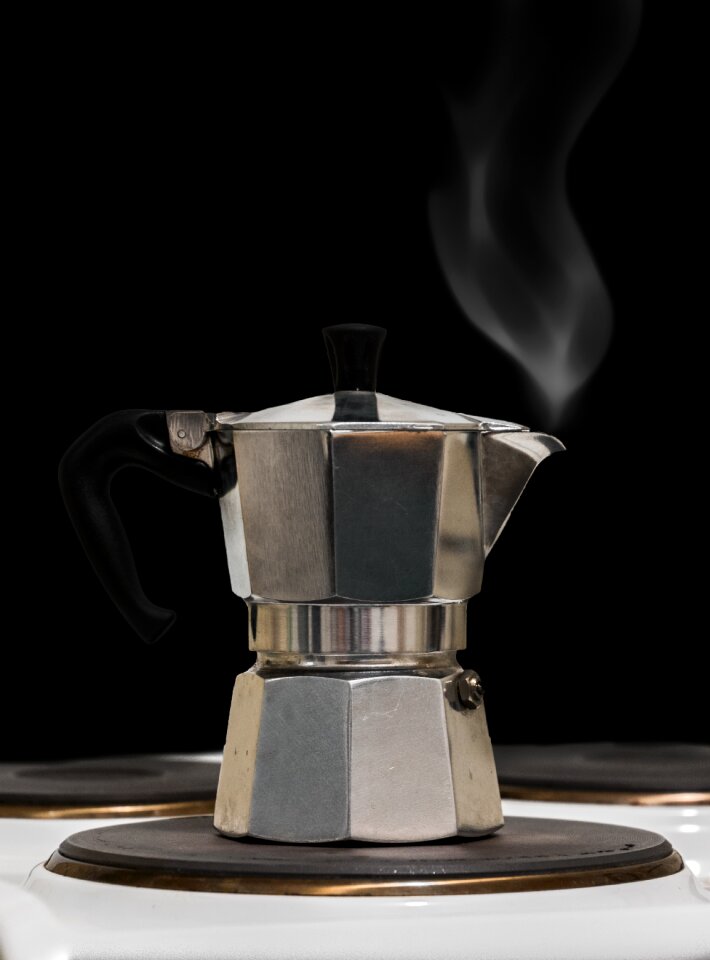 Steam heiss old coffee maker