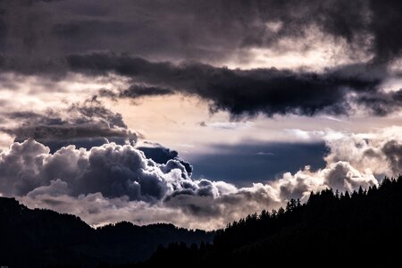 Mountains mystical sky photo