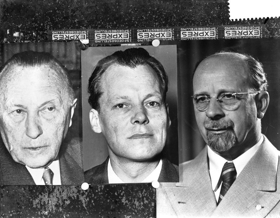 Ben Joessef Ben Khedda . Ulbricht, Brandt en Audenauer, Bestanddeelnr 912-8735