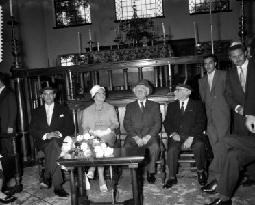 Ben Gurion in Synagoge Amsterdam, Bestanddeelnr 911-3553