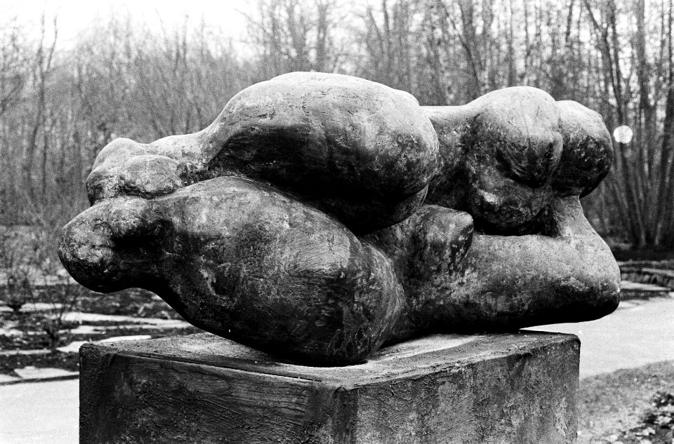 Beelden op het Keukenhof Liggende van A Spronken uit Beek Limburg, Bestanddeelnr 915-0206