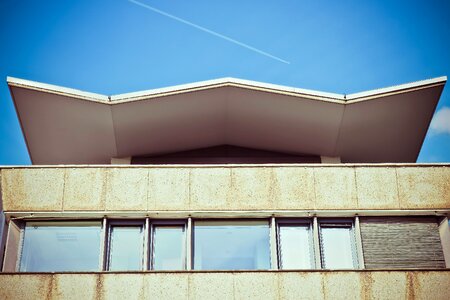 Facade skyscraper roof photo