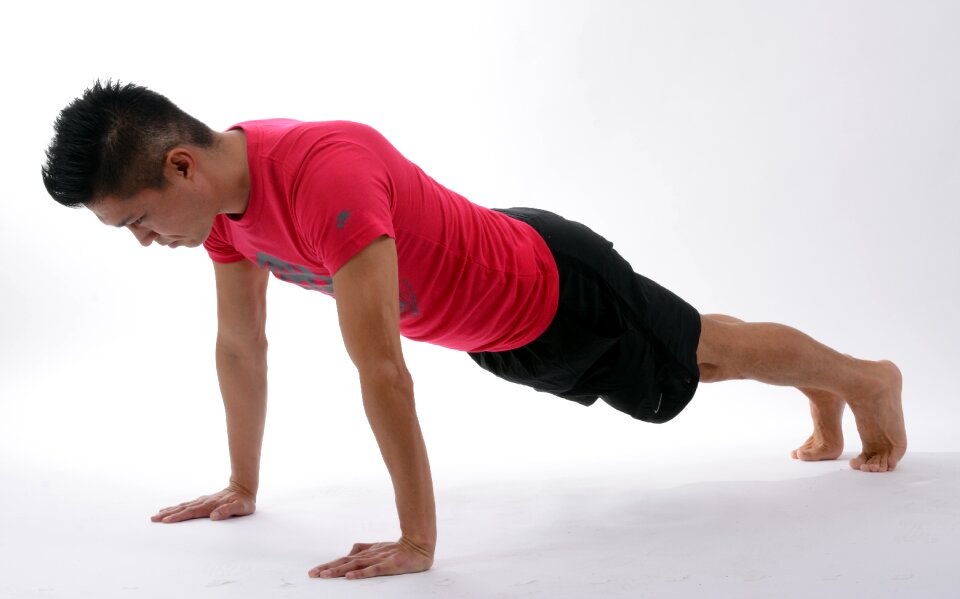 Pilates face man body man