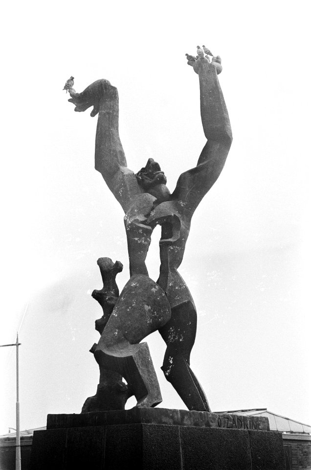 Beeld van Zadkine te Rotterdam (stad zonder hart), Bestanddeelnr 920-7143