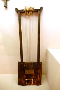 Begena, Ethiopia, wood, leather, skin, bowel strings, iron nails - Linden-Museum - Stuttgart, Germany - DSC03896
