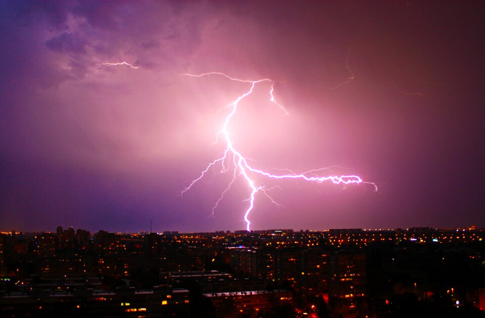 Lightning storm weather