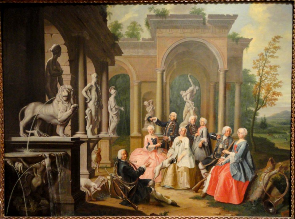 Before the Hunt, Pieter Jacob Horemans, Flemish, 1741 - Museum of Fine Arts, Springfield, MA - DSC04096