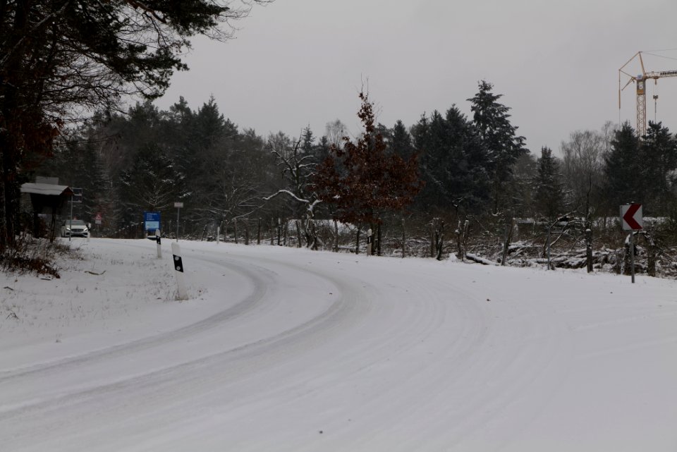 Beelitzer Straße Ferch with snow 2021-02-07 03