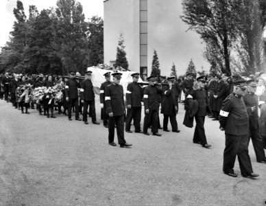 Begrafenis Bouwe Vlas leider van het Leger des Heils in Nederland van 1928 tot , Bestanddeelnr 901-8776