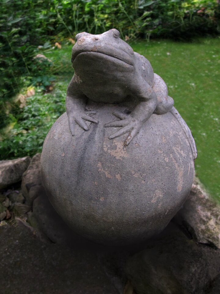 Frog prince garden deco