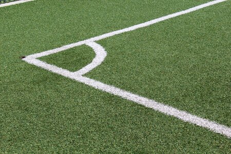 Soccer field lines synthetic grass