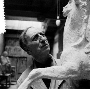 Beeldhouwer Albert Termote 30 maart 70 jaar, Bestanddeelnr 908-4257
