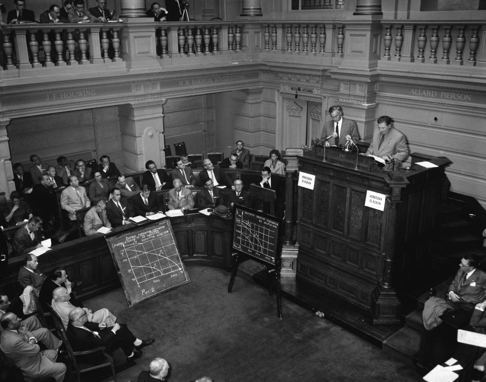 Begin van het ruimtevaartcongres in de gemeentelijke Universiteit te Amsterdam , Bestanddeelnr 909-8021