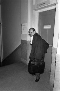 Begin proces in ABP-affaire tegen Masson raadsman van de heer Masson mr. A. Pfe, Bestanddeelnr 933-7985