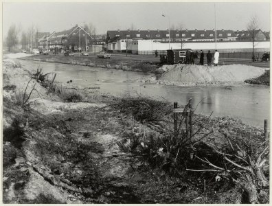 Begin van de verbreding van de Delftlaan, ziende naar het noorden