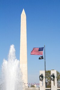 Remembrance fountain flagpole