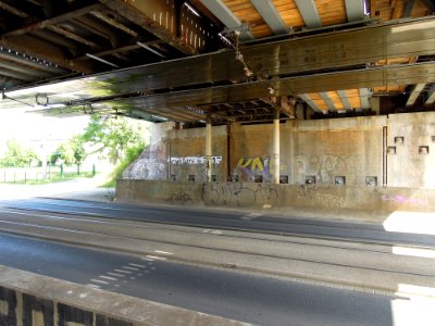 Behelfsbrücken über die Delitzscher Straße in Wiederitzsch im August 2017b