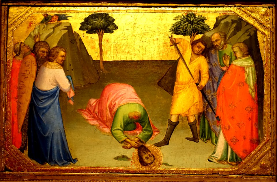 Beheading of Saint Paul, by Lorenzo Monaco, Italian, 1398-1400, tempera on wood panel - Princeton University Art Museum - DSC06673