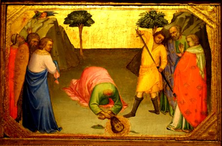 Beheading of Saint Paul, by Lorenzo Monaco, Italian, 1398-1400, tempera on wood panel - Princeton University Art Museum - DSC06673