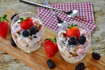 Dessert yogurt cream photo