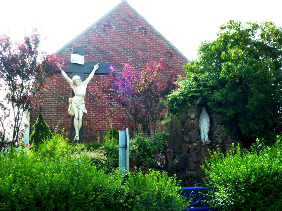 Boeschepe (Nord, Fr) Calvaire et chapelle à la frontière avec la Belgique