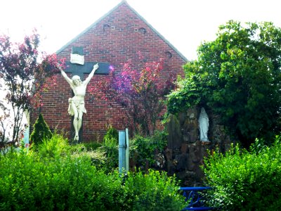 Boeschepe (Nord, Fr) Calvaire et chapelle à la frontière avec la Belgique
