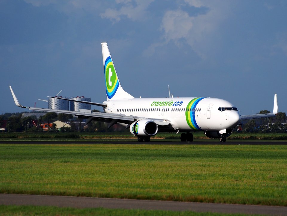 Boeing 737-8K2 Transavia Airlines PH-HZX, 11Aug2014, landing at Schiphol (AMS - EHAM), The Netherlands, pic1