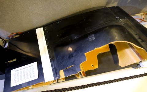 Boeing Condor vertical fin and rudder - Hiller Aviation Museum - San Carlos, California - DSC03091