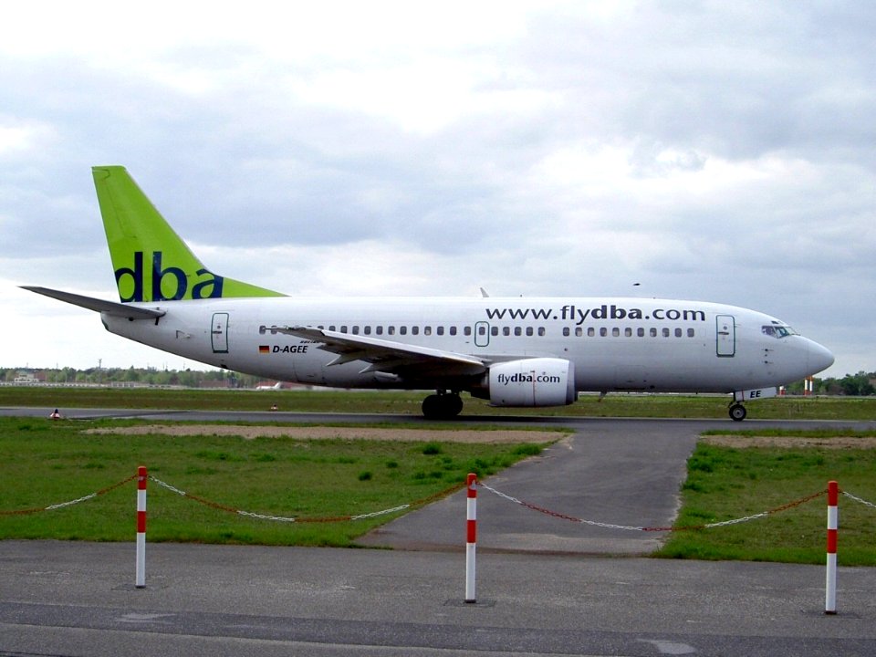 Boeing 737-35B Deutsche BA D-AGEE at Berlin Tegel (TXL , EDDT) 05 May 2005